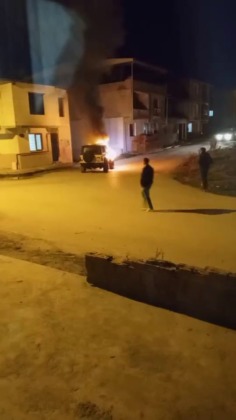 Bursa’da lüks cip alev aldı