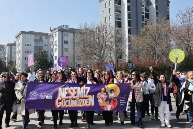 Nilüferli kadınlar, adalet ve eşitlik için yürüdü