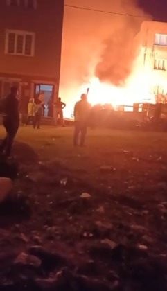 Bursa’da boş baraka alev aldı!