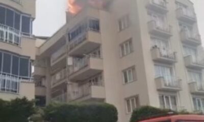Bursa’da 5 katlı binada yangın paniği