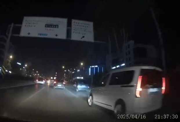 Trafikte tehlikeli anlar!