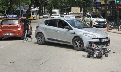 Bursa’da otomobille motosiklet çarpıştı