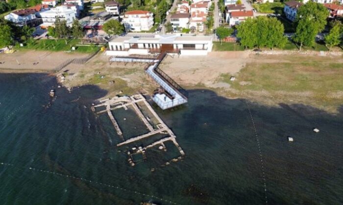 İznik’teki tarihi Bazilika havadan görüntülendi
