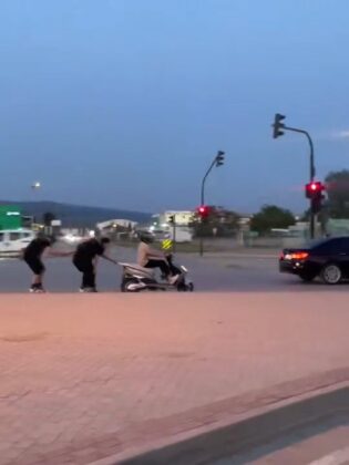 Bursa’da trafikte tehlikeli anlar!