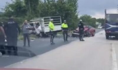 Yağışlı hava kazaya neden oldu