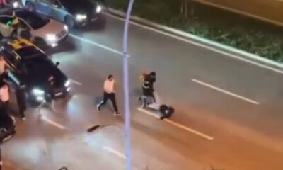 Şampiyonluk kutlamasında yumruklar konuştu