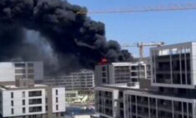 8 katlı binada korkutan yangın!