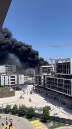 8 katlı binada korkutan yangın!