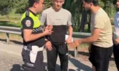 Kaza mağduru gencin imdadına polis ekipleri yetişti