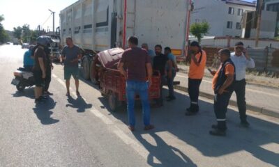 Elektrikli motosiklet tır dorsesine çarptı