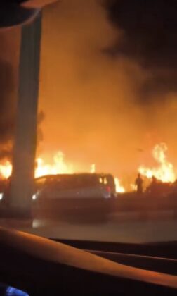 Havai fişek otluk alanda yangına neden oldu