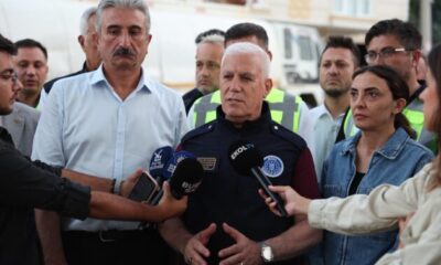 Mustafa Bozbey yangın bölgesinde