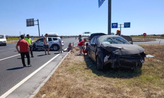 Tekirdağ’da ışık ihlali kazaya sebep oldu