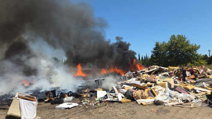Bursa’da katı atık depolama alanında yangın!