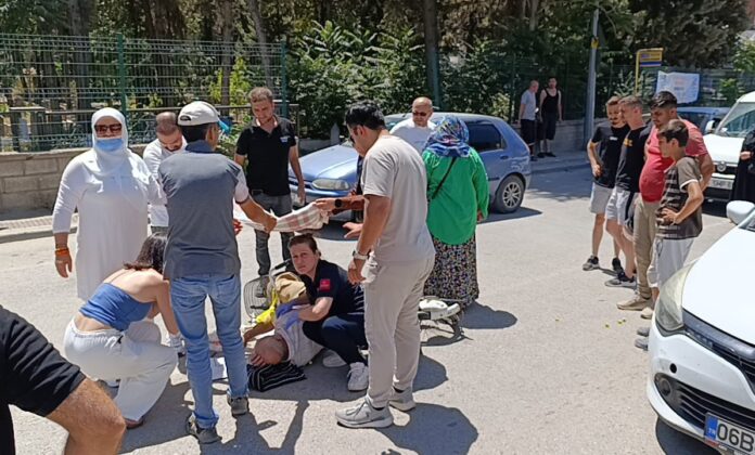 Bursa’da yaralanan vatandaşı güneşten korudular