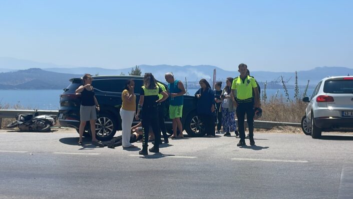 Motosikletinin kontrolünü kaybetti, kaza yaptı