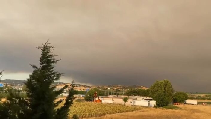 Bilecik’teki yangının dumanları Bursa’ya ulaştı