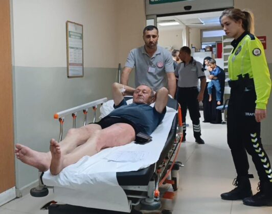 Yaşlı adamın üzerine kaynar su döküldü