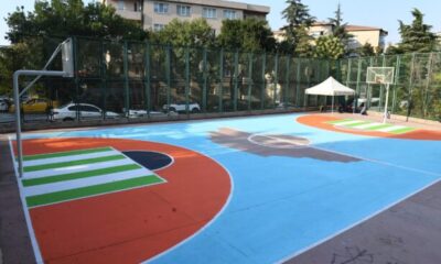 Osmangazi’de basketbol sahaları güzelleşiyor