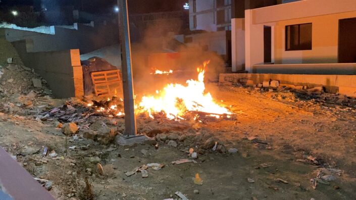 Bursa’da inşaatta yakılan ateş ortalığı ayağa kaldırdı!