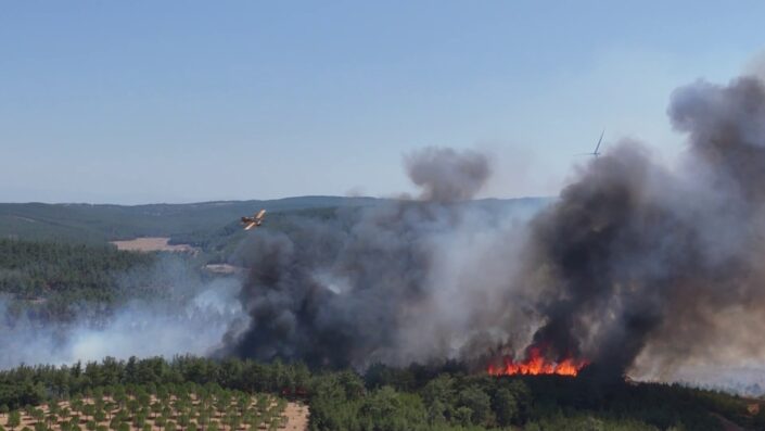 Çanakkale’de alevler yeniden yükseldi!