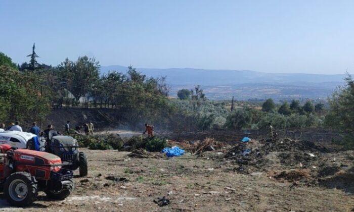 Mudanya’da çöplük yangını