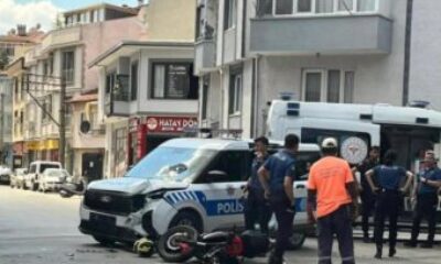 Polis aracına çarparak yakalandı