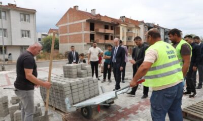 İnegöl’de 43 araçlık otopark yapımında sona gelindi