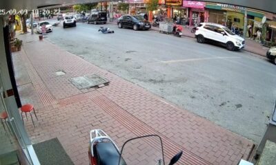 Cipe çarpan motosikletli metrelerce havaya savruldu