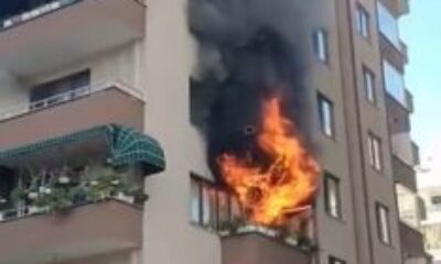 Apartmanda yangın paniği!