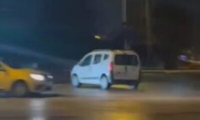Polisten kaçmak için ters yöne girdi