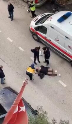 Sokak ortasında sinir krizi geçirdi!