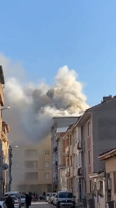 5 katlı binada yangın