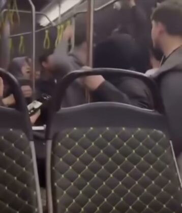 Otobüste yumruk yumruğa kavga