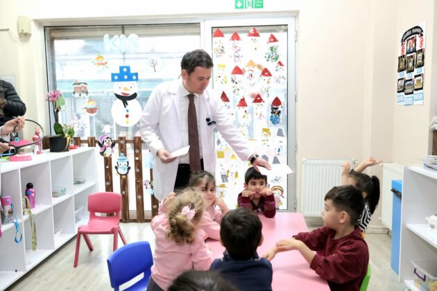 Başkan Aydın çocuklara mesleğini tanıttı