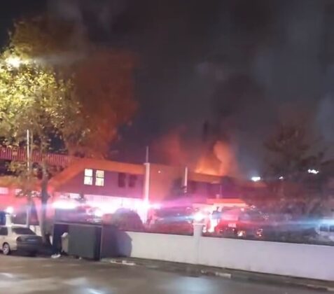 Kestel’de fabrika yangını