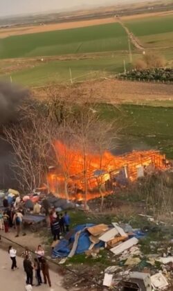 Karacabey’de ağıl yangını