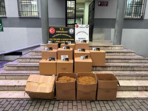 Bursa’da binlerce kaçak makaron sigara ele geçirildi