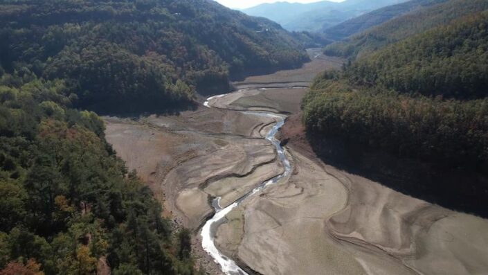Doğancı Barajı’nda su seviyesi karla birlikte biraz yükseldi