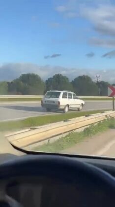 Trafikte panik anları