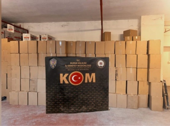 Bursa’da 3 milyon kaçak makaron ele geçirildi!