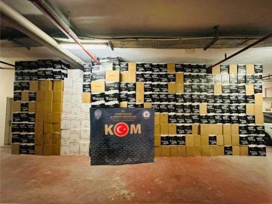 Bursa’da 6,3 milyon kaçak makaron ele geçirildi
