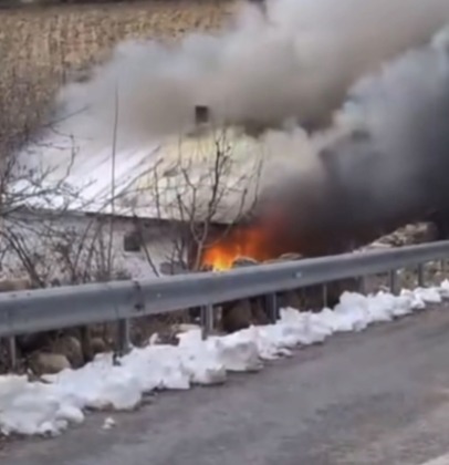 Bağ evinde çıkan yangın korkuttu