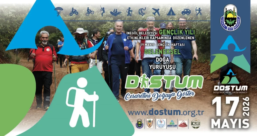 İnegöl’de Gençlik Haftası Doğa Yürüyüşü gerçekleştirilecek