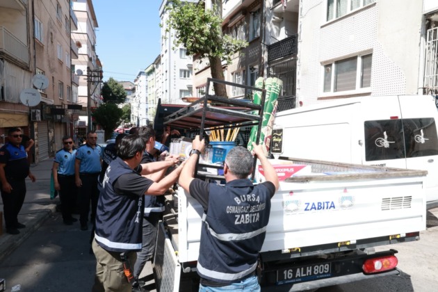 Osmangazi’de kaldırım işgaline yer yok