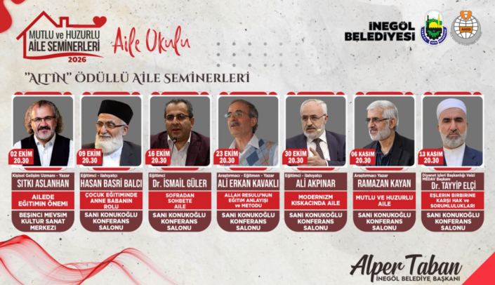 İnegöl’de ‘Aile Okulu’ seminerleri başlıyor