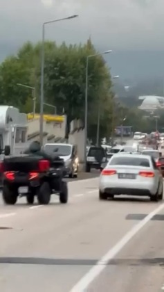 ATV ile drift attı