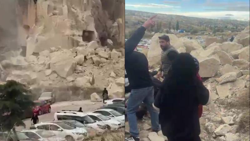 Kapadokya’da peribacası yıkıldı: Ölü ve yaralılar var