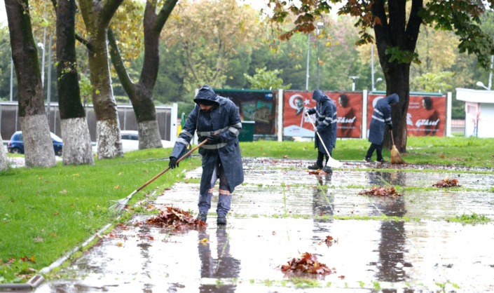 Dökülen yapraklar yeniden doğaya kazandırılıyor